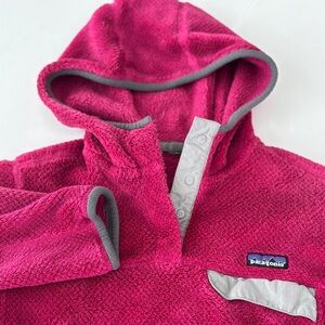 Patagonia Magenta Fleece Pullover with Gray Trim